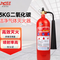 绿消 3KG 二氧化碳灭火器 手提式气体干冰公司用商用工厂机房精密仪器