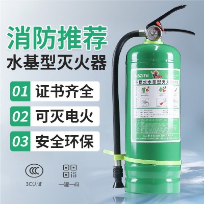 消防器材手提式水基型环保灭火器车载家用泡沫水雾型3L